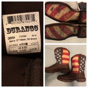 Durango American flag boots men’s size 9.5